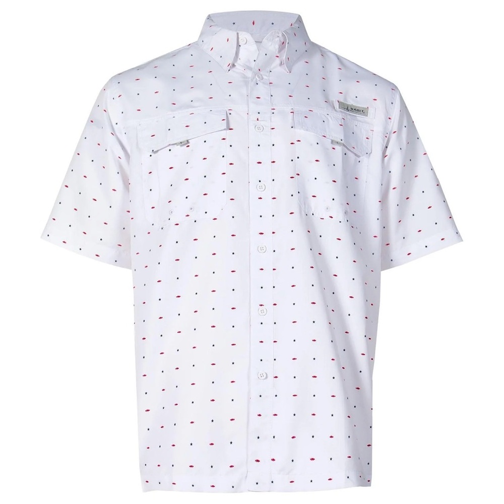 NWOT Habit Men's Short Sleeve Vented Fishing Outdoor Athletic Shirt, Small